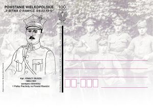Kartka pocztowa - Powstanie Wielkopolskie - II bitwa o Rawicz Kpt Busza