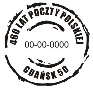 datownik okolicznosciowy 460 lat Poczty Polskiej Gdańsk 50