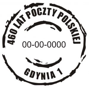 datownik okolicznosciowy 460 lat Poczty Polskiej Gdynia 1