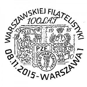 datownik okolicznościowy 08.11.2015 Warszawa poczta polska