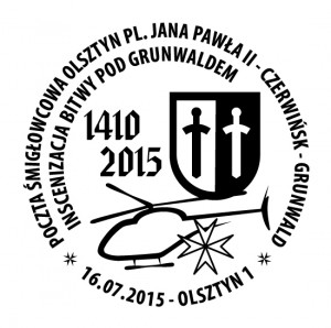 Poczta Śmigłowcowa Olsztyn Pl. Jana Pawła II-Czerwińsk-Grunwald, Inscenizacja Bitwy pod Grunwaldem