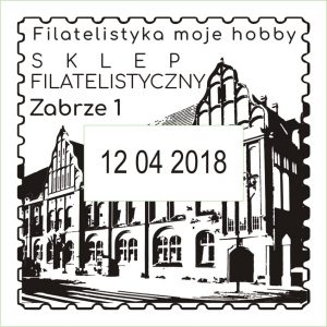 datownik stały ozdobny ze zmienną datą 12.04.2018 Katowice