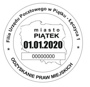 datownik stały ozdobny ze zmienną datą od 01.01.2020 do 31.12.2020 Łódź