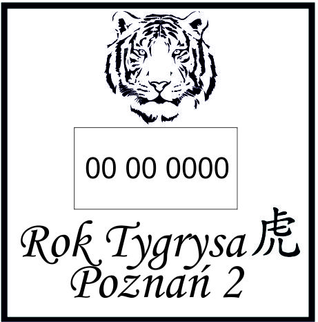 datownik stały ozdobny ze zmienną datą od 01.02.2022 Poznań