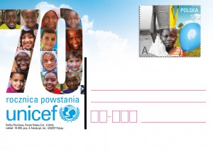 70 rocznica UNICEF kartka