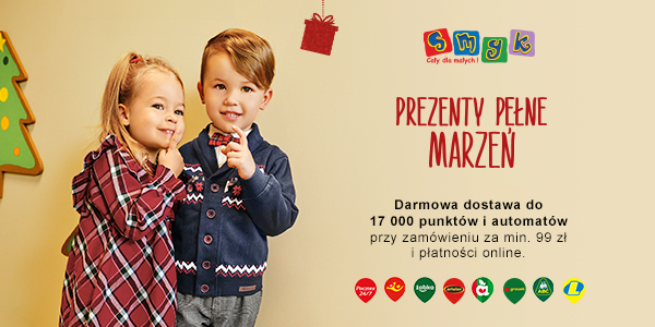  Darmowa dostawa do punktów Pocztex przy zakupach w sklepie Smyk.com 