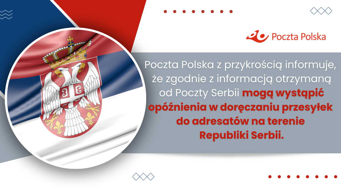  Opóźnienia doręczaniu przesyłek do adresatów na terenie Republiki Serbii 