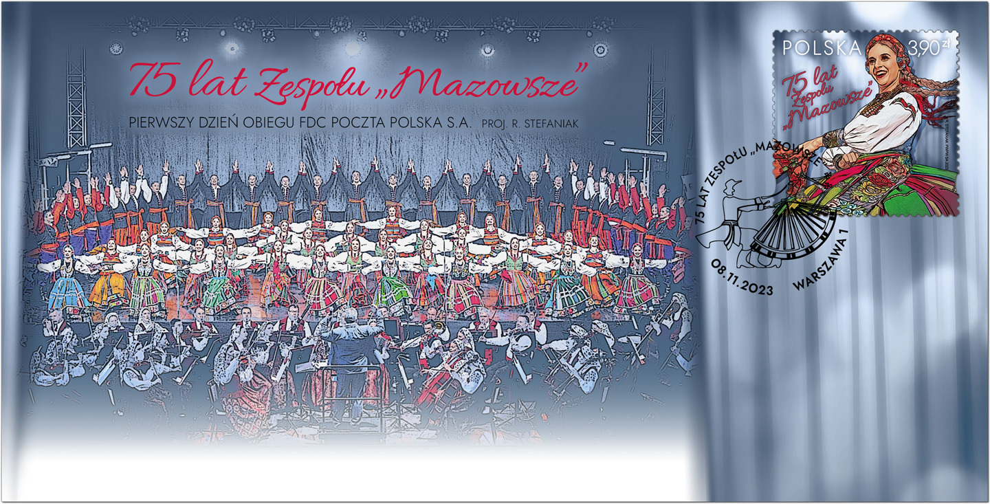  Ambasador Kultury Polskiej na jubileuszowym znaczku. Poczta Polska świętuje 75 lat Zespołu „Mazowsze” 