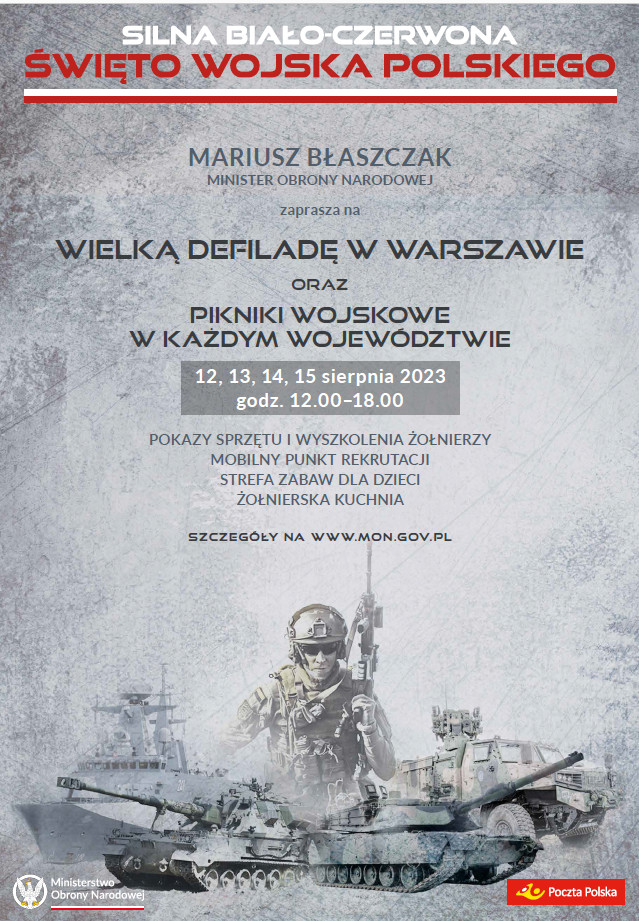  Poczta Polska wspiera patriotyczne wydarzenia organizowane przez Ministerstwo Obrony Narodowej 