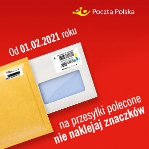  Pamiętaj! List polecony już wkrótce nadasz bez znaczka 