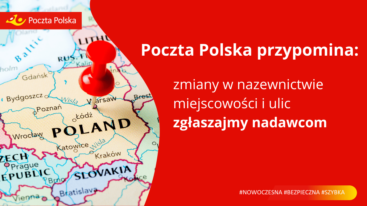  Przypominamy: zmiany w nazewnictwie miejscowości i ulic zgłaszajmy nadawcom 