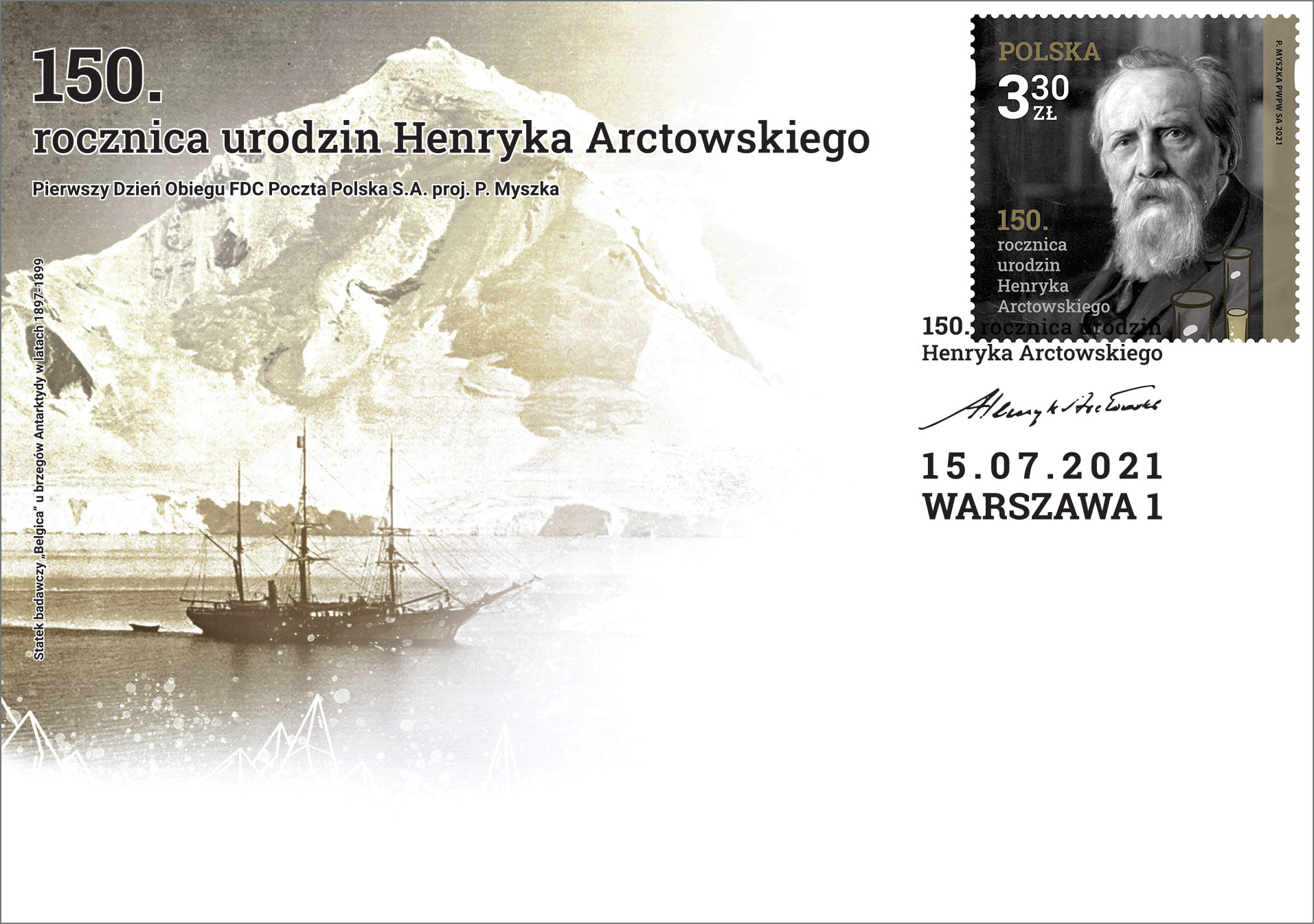  Henryk Arctowski, wybitny badacz polarny na nowym znaczku Poczty Polskiej 