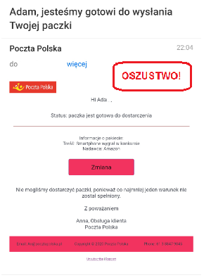 Poczta Polska ostrzega przed kolejnym atakiem cyberprzestępców 