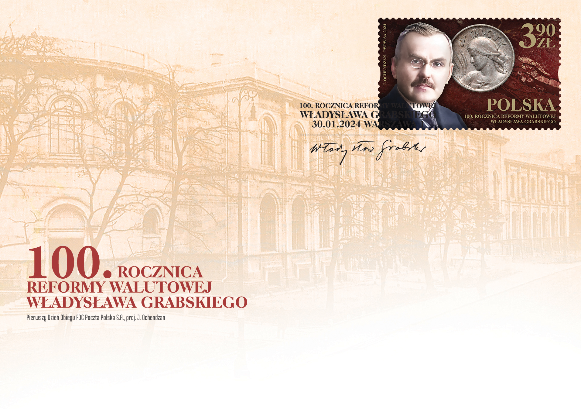  100. rocznica reformy walutowej Władysława Grabskiego – nowy znaczek Poczty Polskiej 