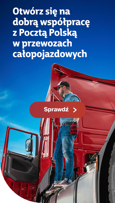 Against the background of the blue sky stands a tractor with an open driver&#39;s door, a TIR driver in a hat and glasses probably stands on the tractor platform.