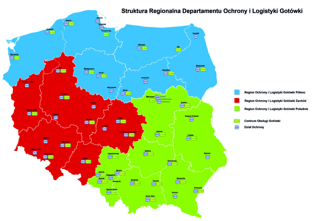 Mapa kontaktów Poczta Polska Ochrona