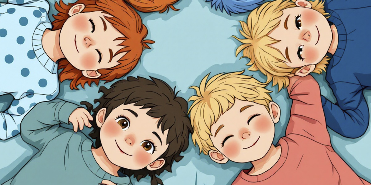 drawing of smiling children