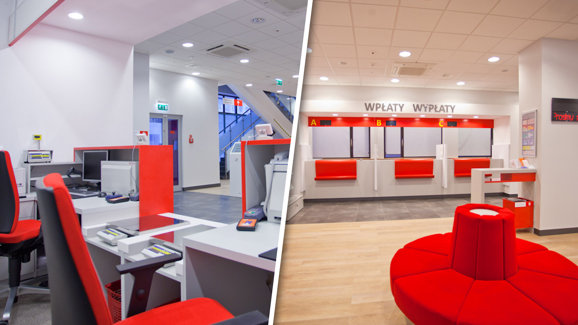 wnętrze placówka pocztowa