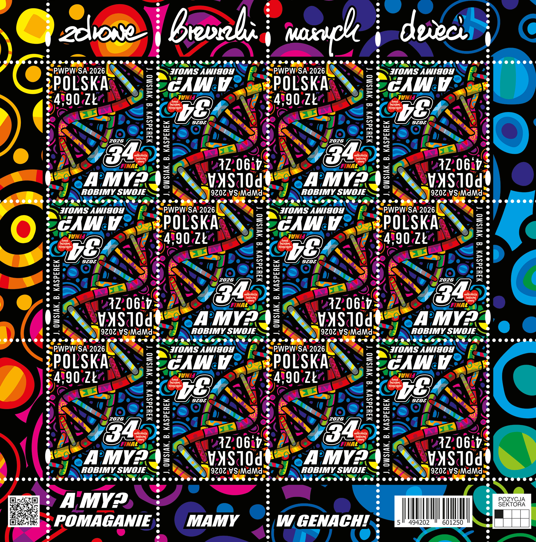 znaczki na 34 finał wośp