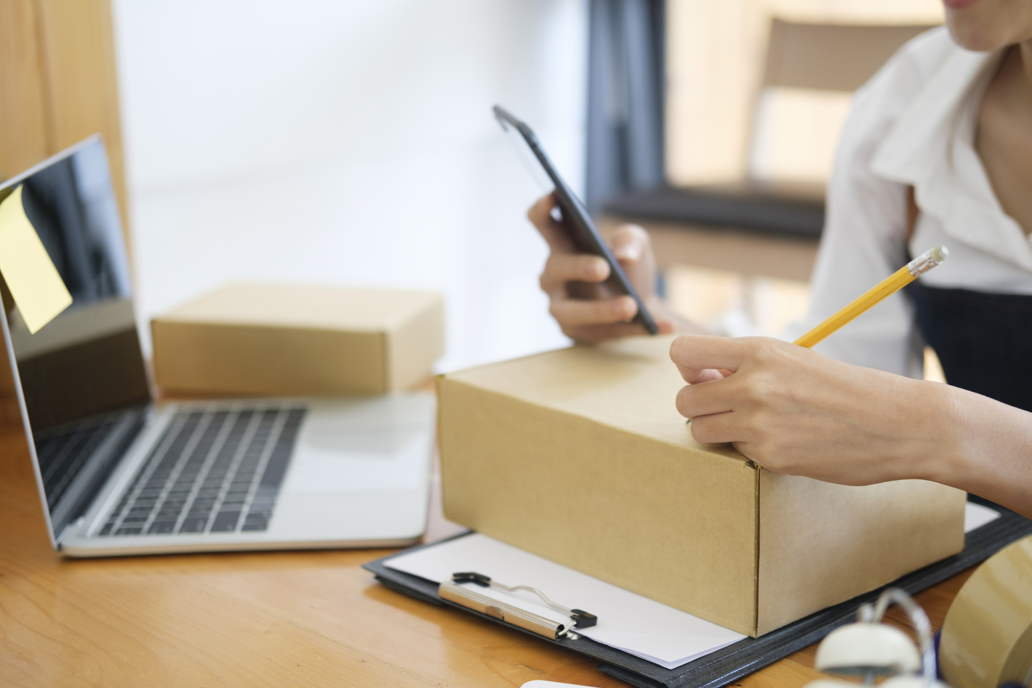 the customer describes the package