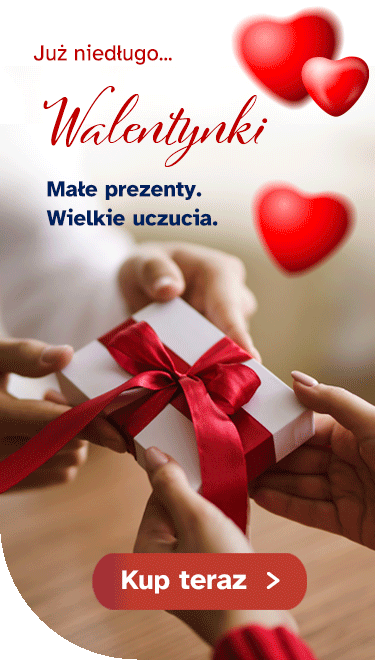 rece podają prezent na walentynki