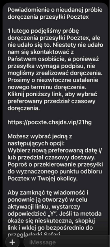 Przykładowa widomość