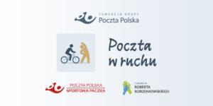logotypy i dodatkowo hasło Poczta w ruchu