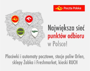  Co piątą paczkę klienci odbierają w sieci punktów odbioru Poczty Polskiej 
